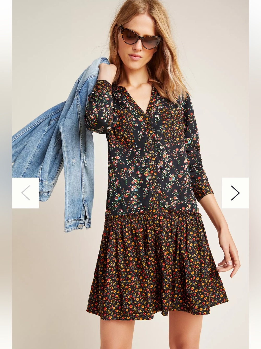 Maeve by Anthropologie “Marlie” Ditsy Floral Print Tunic Dress size Women’s 16